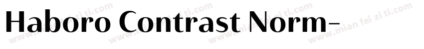Haboro Contrast Norm字体转换